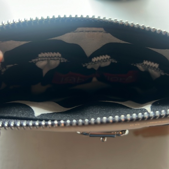 Black and White Isabella Fiore Wristlet. - Picture 3 of 5